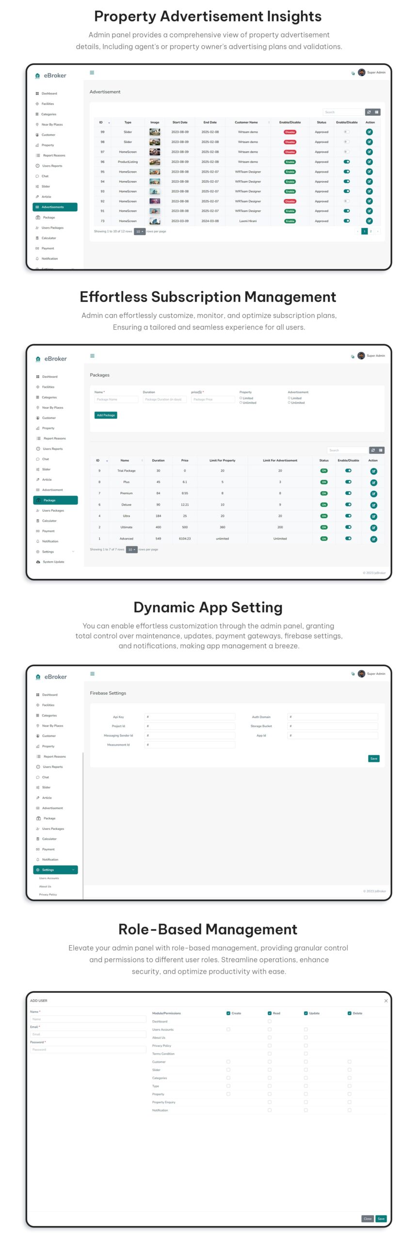 Real Estate App Admin Panel OK 2